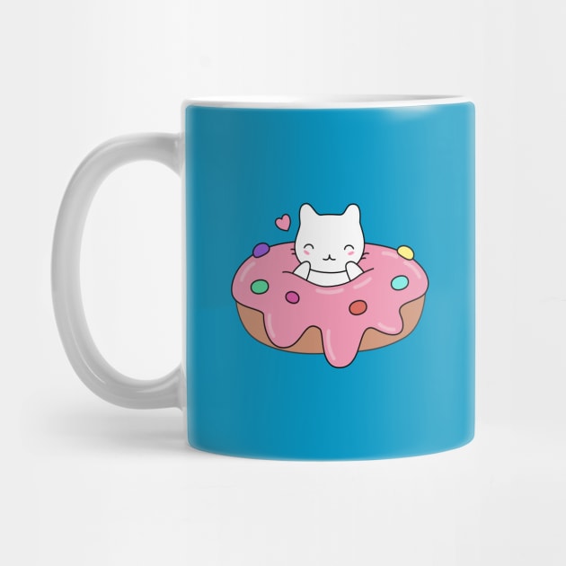 Cute Cat Donut T-Shirt by happinessinatee